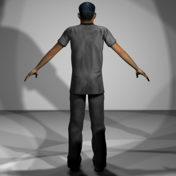 3d male characters model - Medical Personnel Collection Rigged - Men #1 by MasonMotion